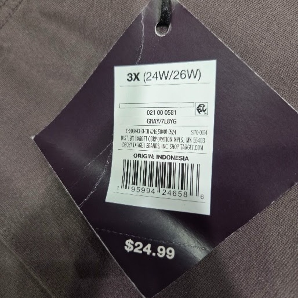 NWT Ava&Viv 3X Gray Ponte Knit Pants Plus Size 24W/26W High Rise Pull On Stretch - Picture 5 of 14